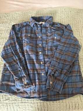American Eagle Blue Plaid Flannel